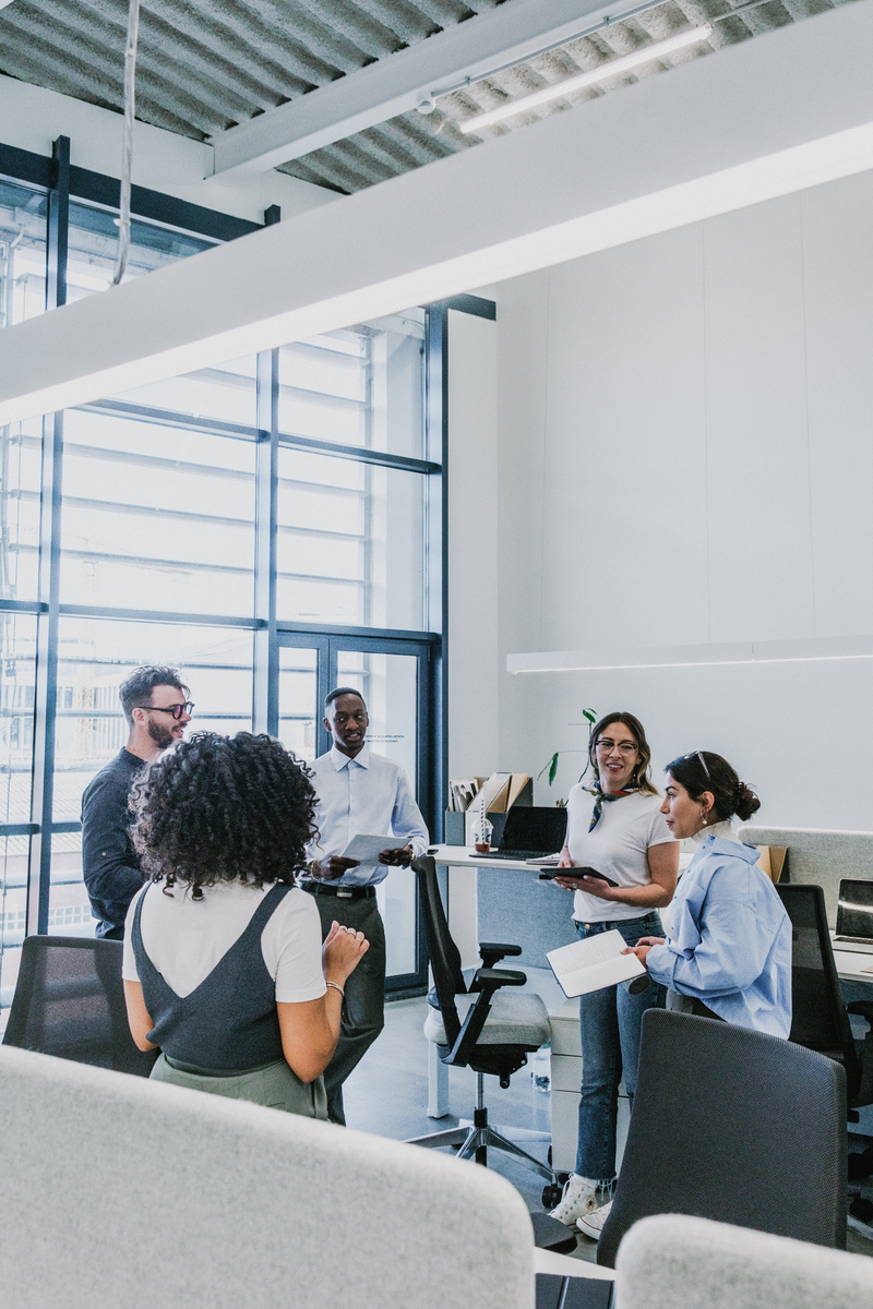 Cool Corporate Team Working in an Office